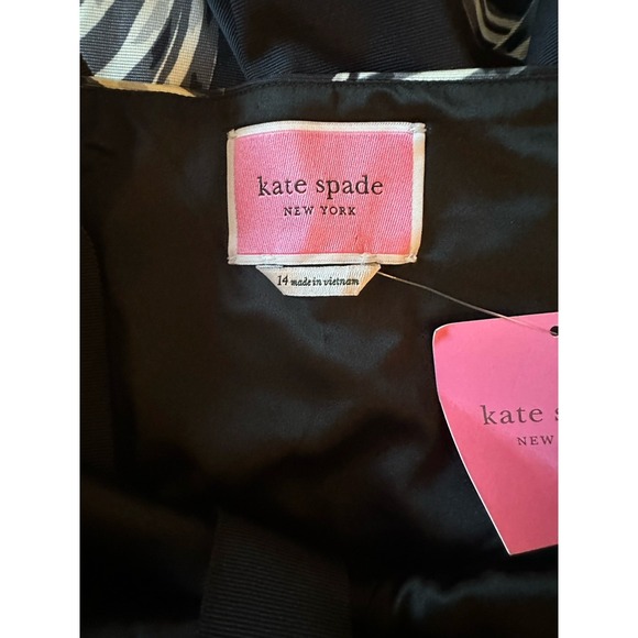 Kate Spade Bowtiful Bow Strap Dress Black Cocktail Party Sz 14 NEW $375 - Picture 4 of 11